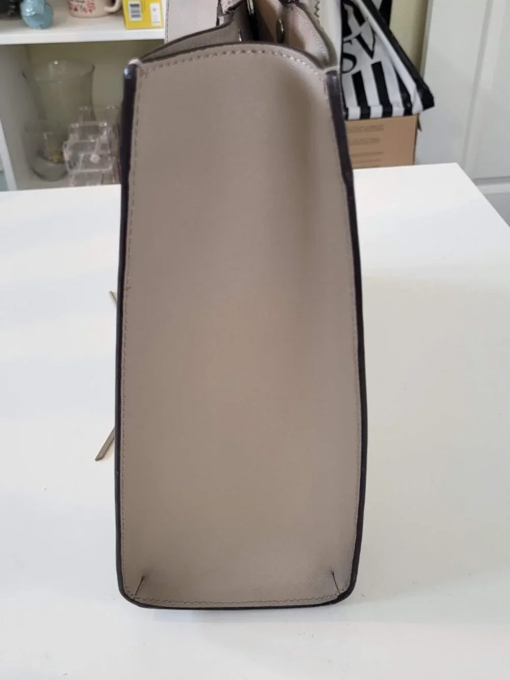 Rebecca Minkoff Beige Saffiano Leather, Medium Morning After Bag(M.A.B) Tote